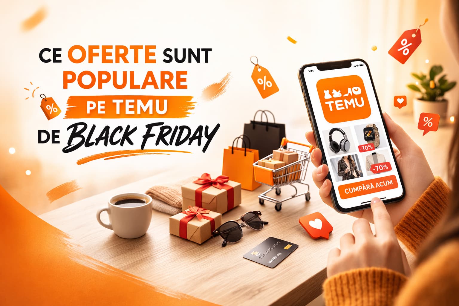 Ce oferte sunt populare pe Temu de Black Friday