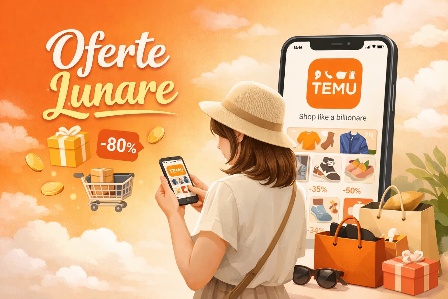 Oferte lunare Temu: Reduceri reale în aplicație